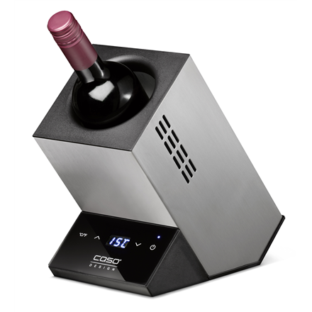 Caso Wine cooler for one bottle WineCase One Free standing, Bottles capacity 1, Inox Vīna skapji