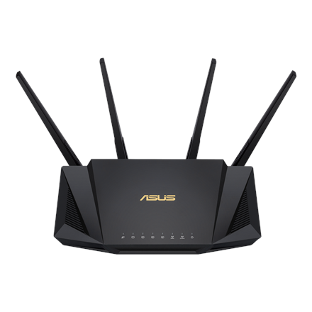 ASUS RT-AX58U wireless router Gigabit Ethernet Dual-band (2.4 GHz / 5 GHz) 4G Black 4718017331364 Rūteris