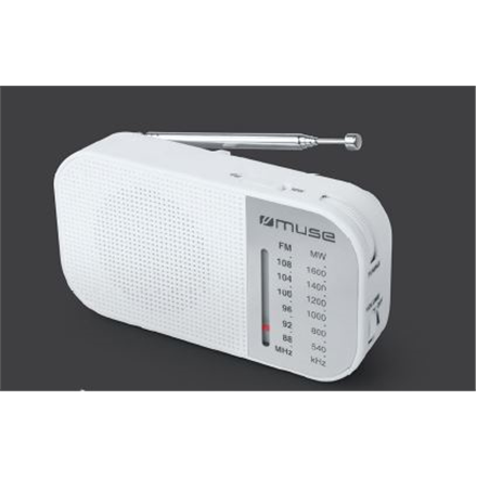 Muse M-025 RW, Portable radio, White radio, radiopulksteņi