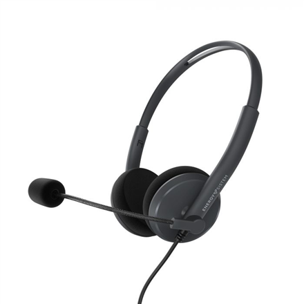 Energy Sistem Headset Office 2 Anthracite, On-ear, 3.5mm plug, retractable boom mic. 8432426452132 austiņas