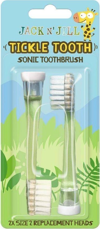 Jack N' Jill head, Replacement heads for Tickle Tooth sonic toothbrush, 2 pcs mutes higiēnai