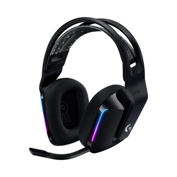 LOGITECH G733 LIGHTSPEED Wireless RGB Gaming Headset - BLACK - 2.4GHZ - EMEA austiņas