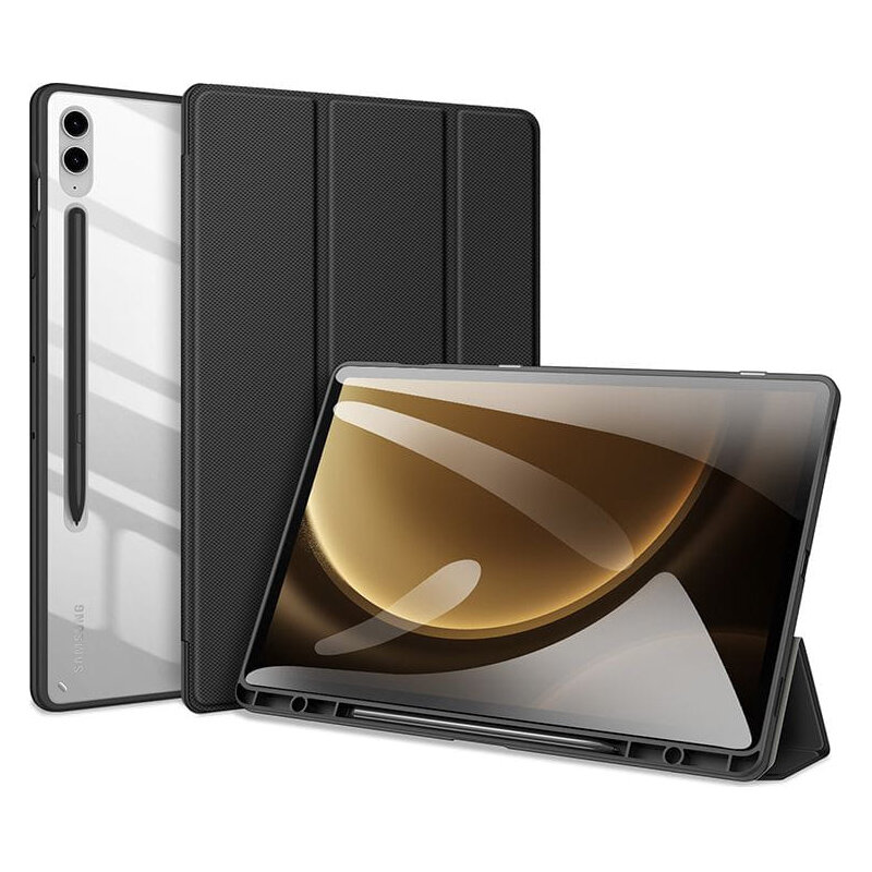 Dux Ducis Toby Magnet Case grāmatveida maks planšetdatoram Samsung X610 Galaxy Tab S9 FE Plus melns DUX-DU-TO-X610BK (6934913024966) planšetdatora soma