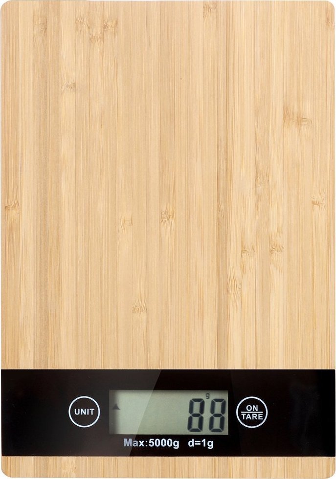 Waga kuchenna Verk Waga kuchenna bambusowa elektroniczna lcd do 5 kg uniwersalny VERG-1820-UNIW (5907451316672) virtuves svari