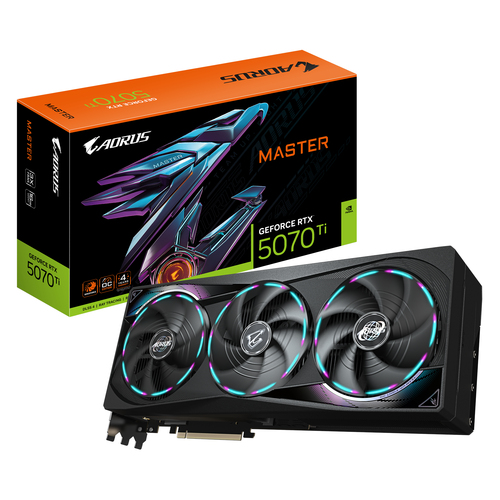 Gigabyte AORUS GeForce RTX 5070 Ti Master 16GB GDDR7 (GV-N507TAORUS M-16GD) video karte