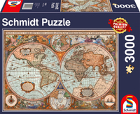 Schmidt Spiele Puzzle Antique World Map 3000 - 58328 galda spēle