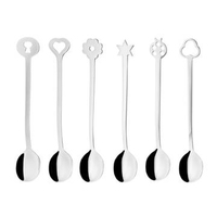 Sambonet New Portafortuna Inox 6 Party Spoon Set Virtuves piederumi