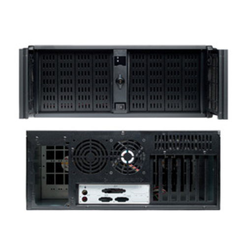 Geh Fantec 48,3cm TCG-4880X07-1 4HE 8x5,25offen black Datora korpuss