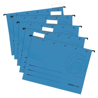 Herlitz Hangemappe     A4 Karton blau   +Beschrift. 5er Pack papīrs