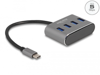 HUB 4Port DeLOCK 4xUSB3.2 Grey