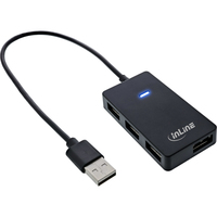 InLine - Hub - 4 x USB2.0 - Desktop (33293I) 4043718302185 USB centrmezgli