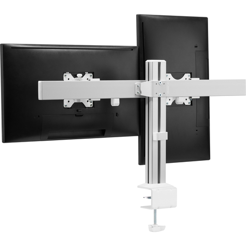 INLINE - Tischhalterung für 2 LCD-Displays - Kunststoff, Aluminium, Stahl - Fine Texture Gray - Bildschirmgröße: 43.2-81.3 cm (17-32) 404371