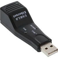 InLine - Netzwerkadapter - USB2.0 - 10/100 Ethernet (33380H) 4043718026753 tīkla karte