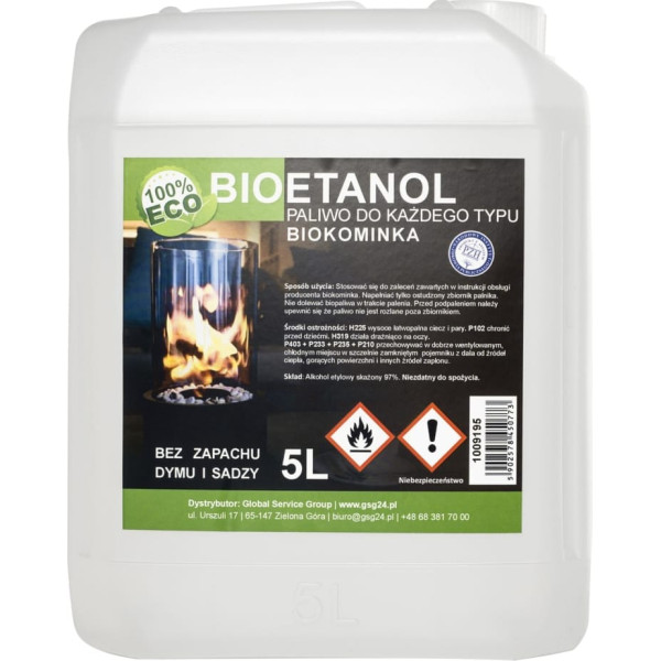 Bio alcohol bio ethanol BIO fuel for bio fireplace 5L