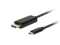 Lanberg CA-CMDP-10CU-0005-BK video cable adapter 0.5 m USB Type-C DisplayPort Black USB kabelis