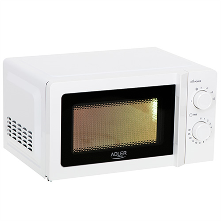 Adler Microwave Oven AD 6205 Brīvi stāvošs, 700 W, White, 5, Defrost, 20 L Mikroviļņu krāsns