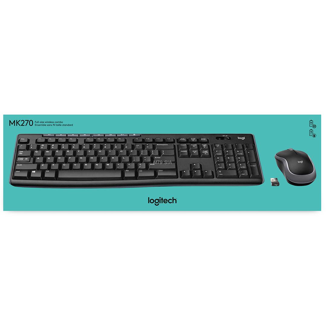 Logitech MK270 Desktop Keyboard + Mouse (NORDIC) klaviatūra