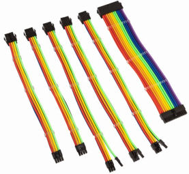 Kolink Core Adept Braided Cable Extension Kit - Rainbow Barošanas bloks, PSU