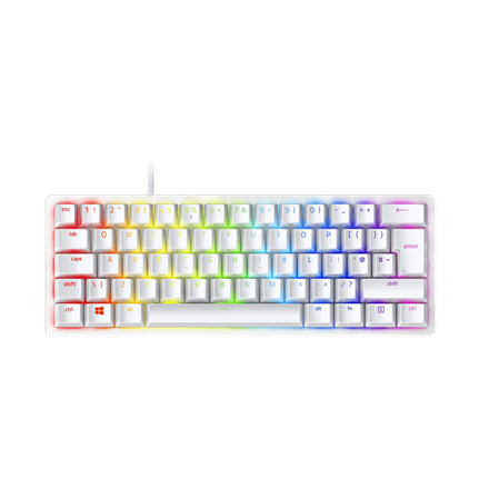 Razer Optical Gaming Keyboard Huntsman Mini 60% RGB LED light, RU, Wired, Mercury, Red Switch klaviatūra