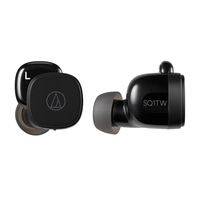 Audio Technica True Wireless Earbuds ATH-SQ1TWBK In-ear, Microphone, Black austiņas