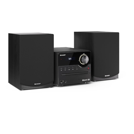 Sharp XL-B512(BK) Hi-Fi Micro System, CD/FM/USB/Bluetooth v5.0, 45W, Black radio, radiopulksteņi