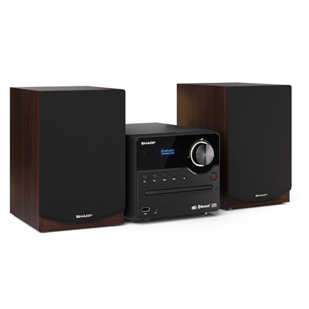 Sharp Hi-Fi Micro System XL-B517D(BR) 45 W, Wireless connection, Brown, AUX in, CD player, Bluetooth radio, radiopulksteņi