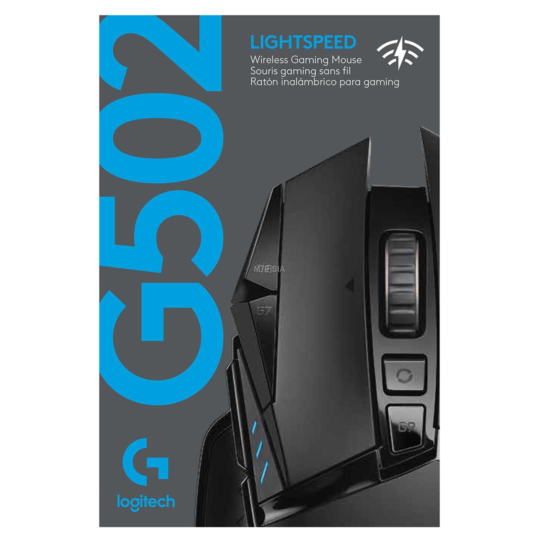 Logitech G G502 LIGHTSPEED mouse Right-hand RF Wireless Optical Datora pele