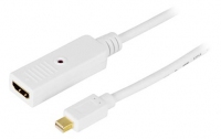 Deltaco DP-HDMI100 video cable adapter 1 m Mini DisplayPort HDMI Type A (Standard) White 0201708010028