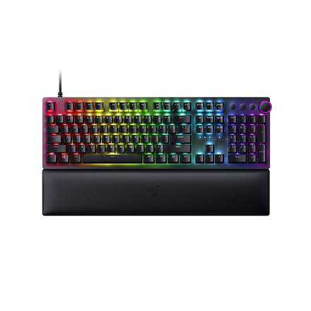 Razer Huntsman V2 Optical Gaming Keyboard RGB LED light, Nordic layout, Wired, Black, Clicky Purple Switch, Numeric keypad klaviatūra