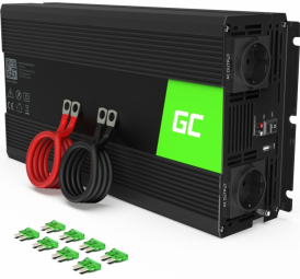 Green Cell Power Inverter 24V to 230V 1500W/3000W Pure sine wave Strāvas pārveidotājs, Power Inverter