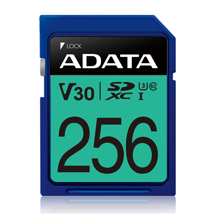 ADATA Premier Pro SDXC UHS-I U3 Class 10 256GB (R95/W60) retail atmiņas karte