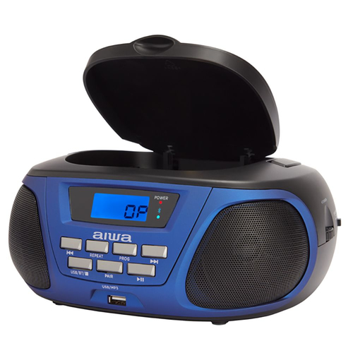 Aiwa BBTU-300BL portable stereo system Analog 5 W Black, Blue magnetola