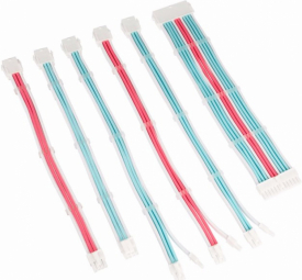 Kolink Core Adept Braided Cable Extension Kit - Brilliant White/Neon Blue/Pure Pink Barošanas bloks, PSU