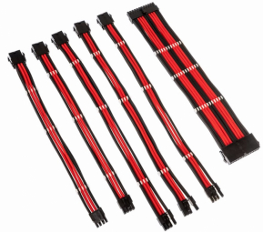 Kolink Core Adept Braided Cable Extension Kit - Black/Red Barošanas bloks, PSU