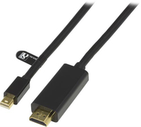 Deltaco DP-HDMI204 video cable adapter 2 m Mini DisplayPort HDMI Type A (Standard) Black 0201708010035