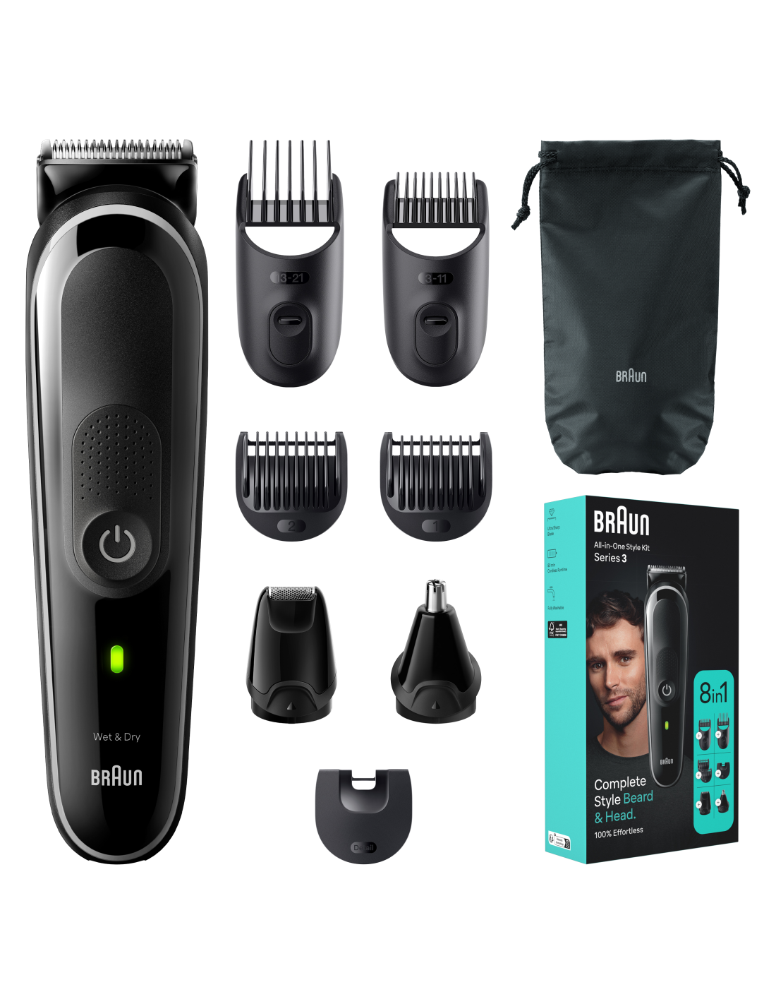 Braun MGK3440 Trimmer Set 8in1 Border matu, bārdas Trimmeris