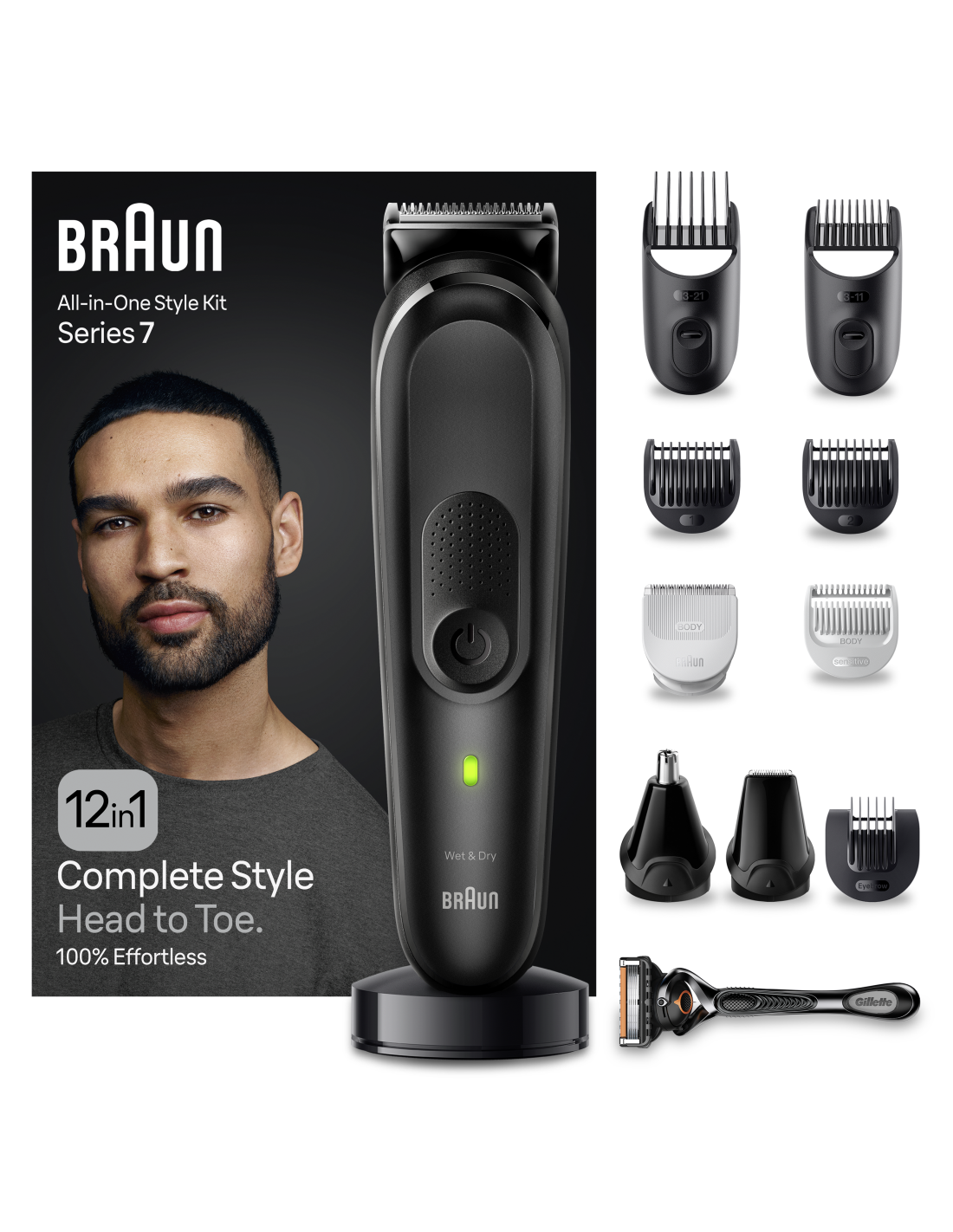 Braun MGK7460 Trimmer Set 12in1 Border matu, bārdas Trimmeris