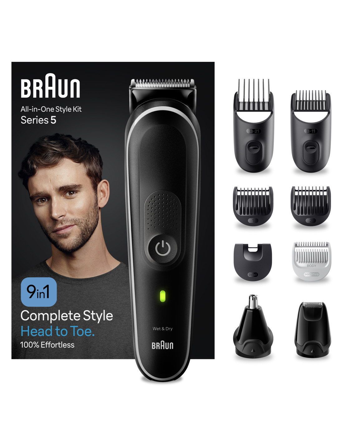 Braun MGK5410 Trimmer Set 9in1 Border matu, bārdas Trimmeris