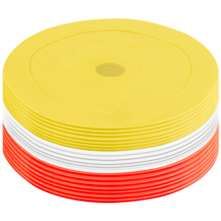 Pure2Improve Rubber Training Markers Red/White/Yellow Sporta aksesuāri