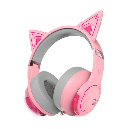 Edifier Gaming Headphone G5BT Wireless, Over-Ear, Built-in microphone, Pink (Cat version), Noice canceling austiņas