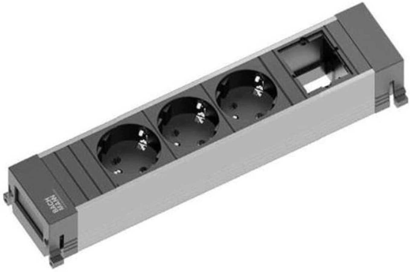 Bachmann POWER FRAME 916.006, 3x protective contact socket, 1x custom module (black/grey, medium) UPS aksesuāri