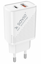 SAVIO LA-04 USB Type A & Type C Quick Charge Power Delivery 3.0 Indoor iekārtas lādētājs