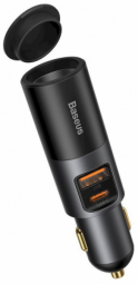 Baseus Share Together Fast Charge Car Charger with Cigarette Lighter Expansion Port, USB + USB-C 120W Gray iekārtas lādētājs