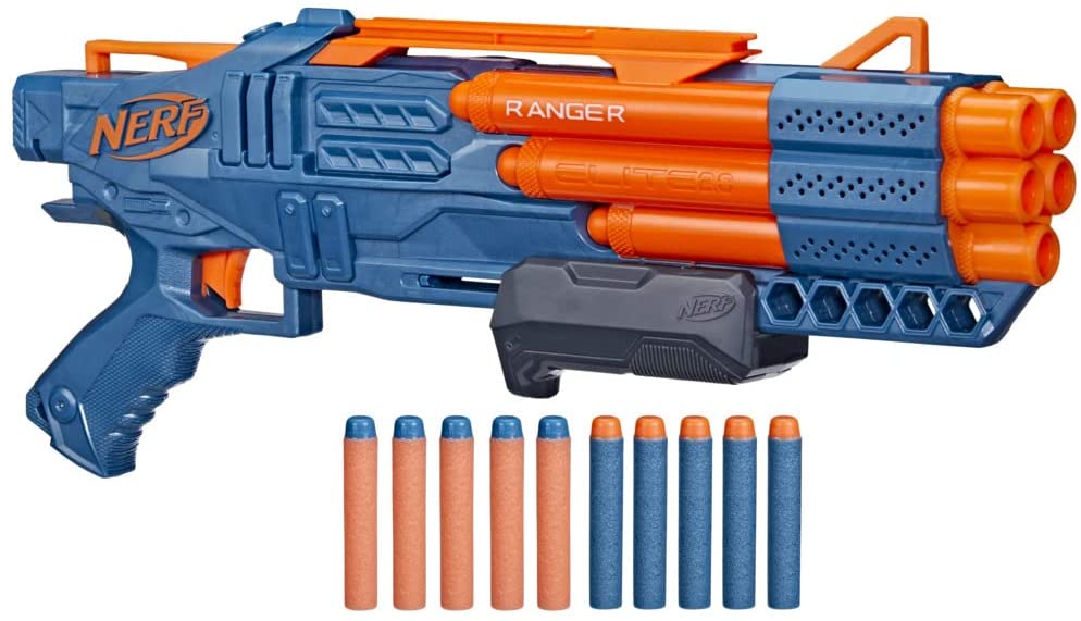 Hasbro Nerf Elite 2.0 Ranger PD-5, Nerf Gun (blue-grey/orange) Rotaļu ieroči