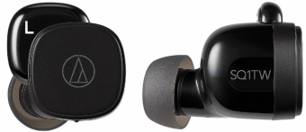 Audio Technica True Wireless Earbuds ATH-SQ1TWBK In-ear, Microphone, Black austiņas