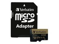 Verbatim PRO+ - flash memory card - 64 GB - microSDXC UHS-I atmiņas karte