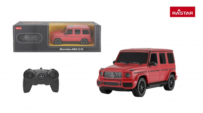 Rastar Radiovadāmā mašīna Mercedes Benz G63 1:24 / 2.4 GHz / 2WD / Sarkana Radiovadāmā rotaļlieta