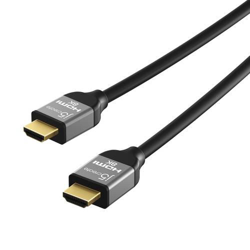 J5create Ultra High Speed 8K UHD HDMI Cable (HDMI M - HDMI M; 2m; colour black) JDC53-N kabelis video, audio
