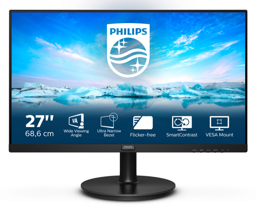 Philips V Line 271V8L/00 LED display 68.6 cm (27") 1920 x 1080 pixels Full HD Black monitors