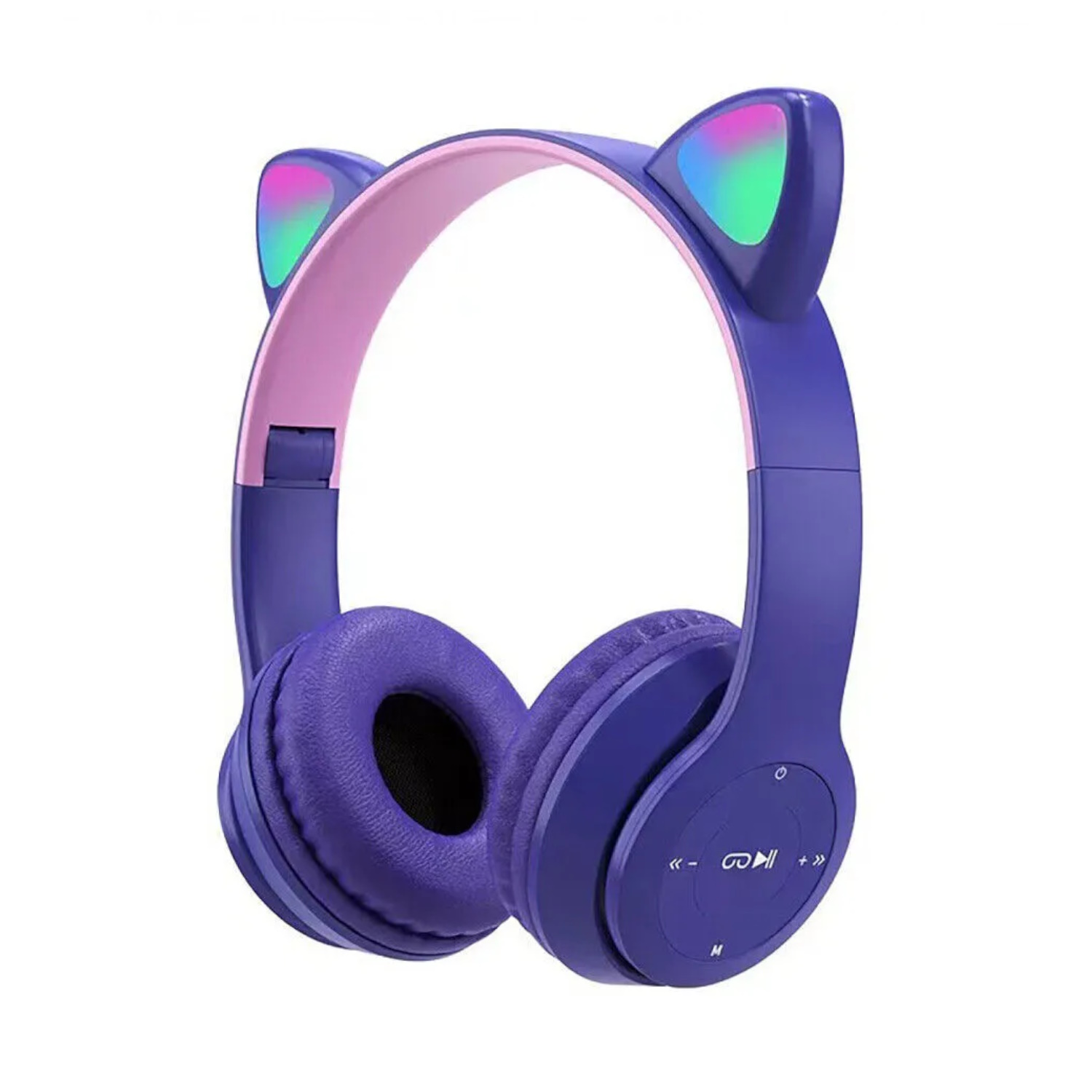 Riff P47 Bluetooth Austinas ar mikrofonu + LED Kaka austinas Purple 4752219012683 RF-P47 (4752219012683) austiņas